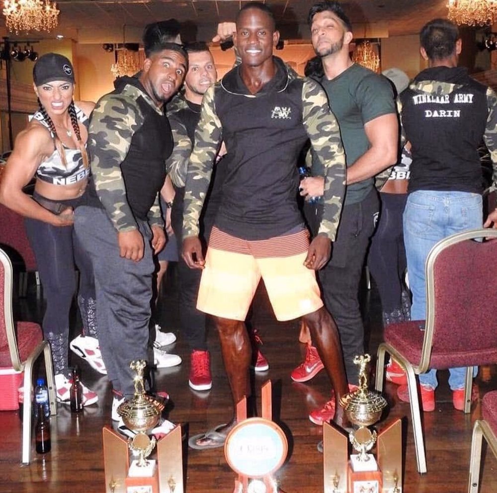 Kenny Lindsay with the Trinidad and Tobago national seniors team