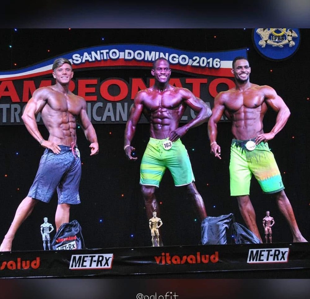 Kenny Lindsay on the podium in Santo Domingo, 2016